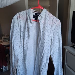 Dress Shirt Denim and flower XL